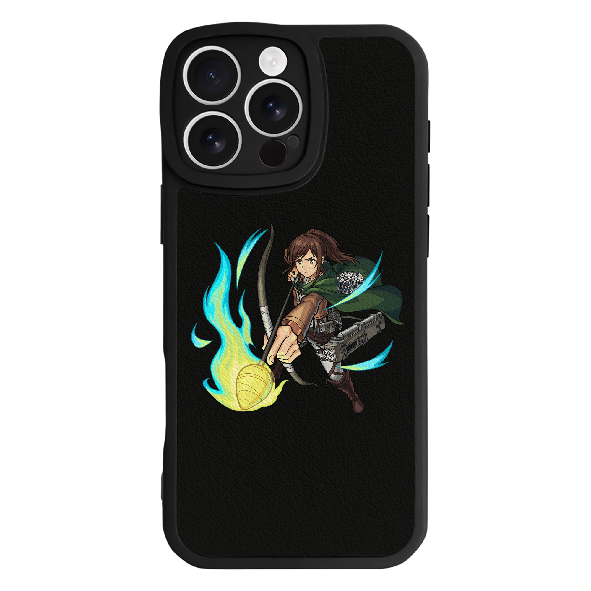 （画像用） 進撃の巨人 サシャ·ブラウス Attack on Titan Sasha Blaus 【iPhone 16シリーズ対応】シリコンスマホケース（レザー調） 材質：シリコン